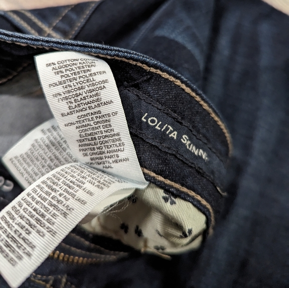 Lucky Brand Size 2 / 26 Lolita Skinny Dark Blue Jeans Mid Rise Denim Stretchy - Picture 6 of 7